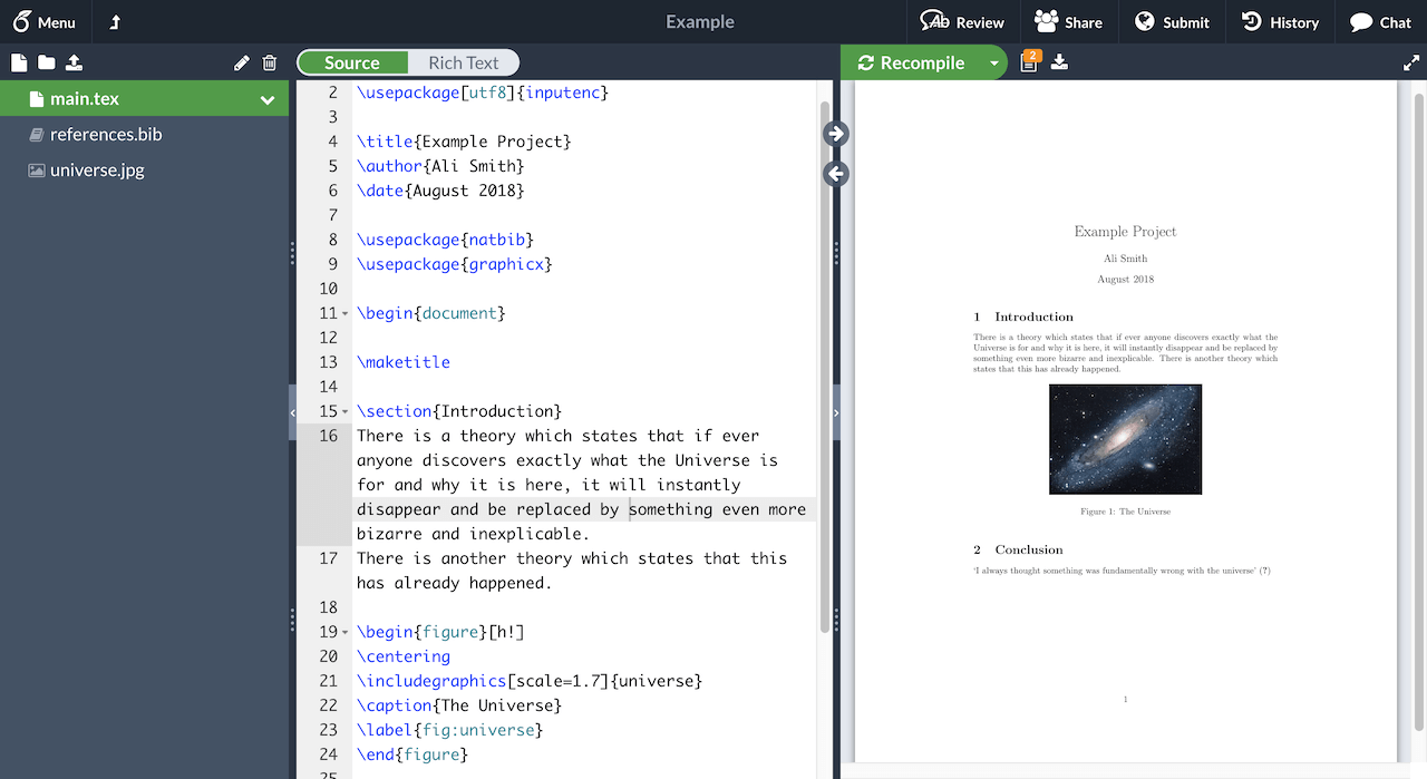 overleaf editor text size